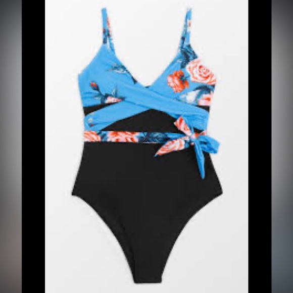 Cupshe Other - NWT! Cupshe Grace Floral One Piece Wrap Swimsuit XL